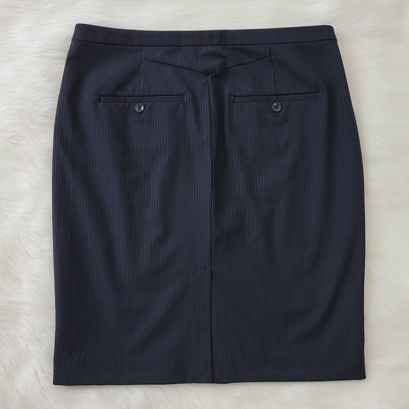 Gap Navy Pinstripe Office Career Skirt 2 - Picture 5 of 8